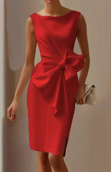 Ärmelloses Tailliertes Cocktailkleid - Thalea – Rot