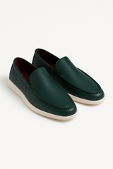 Asher Lederloafer Zweifarbig – Grün