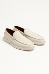 Asher Lederloafer Zweifarbig – Weiß