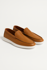 Asher Lederloafer Zweifarbig – Braun