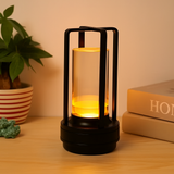 Aurluma| Wiederaufladbare LED-Tischleuchte Crystal – Schwarz