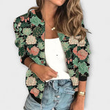 Liorra – Bedruckte Jacke mit Reißverschluss – Grün