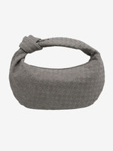 Celeste Knotted Braided Medium Suede Bag - Elegante, Vegane Leder-Handtasche mit Raffiniertem Design – Grau