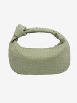 Celeste Knotted Braided Medium Suede Bag - Elegante, Vegane Leder-Handtasche mit Raffiniertem Design – Grün