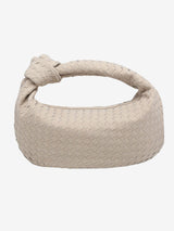 Celeste Knotted Braided Medium Suede Bag - Elegante, Vegane Leder-Handtasche mit Raffiniertem Design – Off White