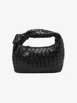Sienna | Mini Braided Handle Tasche Aus Premium Veganem Leder, 28x15cm – Schwarz