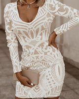 Ava | Pulloverkleid in Übergröße – Weiß