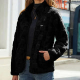 Ayleen – Superweiche kurze Fleecejacke – Schwarz