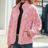 Ayleen – Superweiche kurze Fleecejacke – Rosa