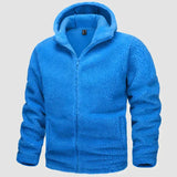 Roland - fleecejacke mit kapuze für männer – Blau