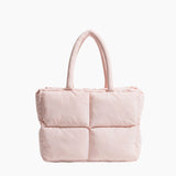 Puffer Schultertasche Damen – Stylische Alltagstasche für Arbeit & Freizeit – Rosa