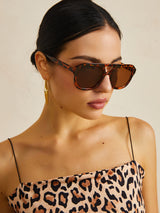 Modische Sonnenbrille mit Leopardenmuster – UV-Schutz & Leichtgewicht – Braun