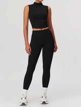 High-Waist Po-Lifting Leggings – Formende Bauchkontrolle Sportbekleidung – Schwarz