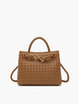 Damen Handtasche – Elegante Tasche mit Drehverschluss & Schulterriemen – Hellbraun