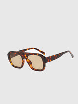 Leopard Print Sonnenbrille – Oversize UV400 Modische Shades – Braun