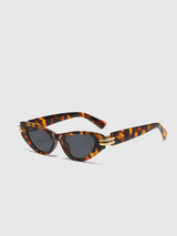 Vintage Cat-Eye Sonnenbrille Schwarz – UV400 Schutz, Leichtgewicht – Braun