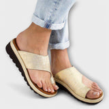 Myna - Bequeme Orthopädische Sandalen – Gold
