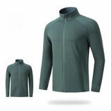 Renexo | Atmungsaktive unisex Komfort Laufjacke Herbst – Dunkelgrün (Herren)