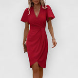 Brianna | Klassisches Wickelkleid – Rot