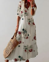 Kinsley – Boho-Maxikleid – Weiß