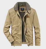 Lando - Schnitt- und Stichschutzjacke für Selbstverteidigung mit Taschen und Reißverschluss – Khaki
