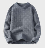 Faelan – klassischer gestrickter herrenpullover – Grau