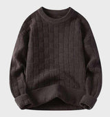 Faelan – klassischer gestrickter herrenpullover – Braun