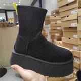 Damen Winterstiefel 2024 | warme und trendige schuhe – Schwarz
