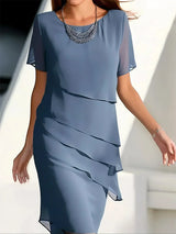 Kallira - Elegantes Shiftkleid – Blau