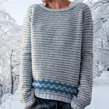 Hanna™ - Bequemer Eleganter Pullover – Blau
