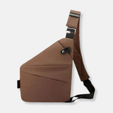 Unisex Schlank Anti-Diebstahl Umhängetasche | Klein – Braun