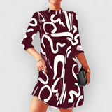 Mandy | Stilvolles Komfortkleid – Bordeaux