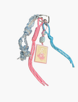Taschenanhänger – Anhänger für das Schlüsselband – Blau/Rosa