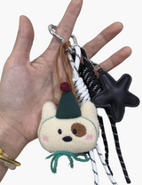 Taschenanhänger – Bärchen-Anhänger – Beigefarbener Hund