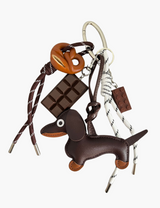 Taschenanhänger – Anhänger mit braunem Dackel – Stil 1