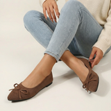 Ballerinas mit Schleifendetail – Mireille – Braun