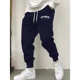 Bastian | Grafik Print Jogginghose – Marineblau