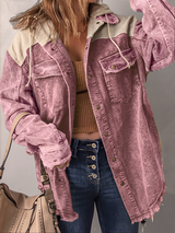 Bianka - Stylische 3-farbige Jacke – Rosa
