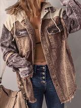 Bianka - Stylische 3-farbige Jacke – Braun