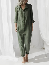 Sveltea - Jumpsuit mit Knopfleiste – Grün