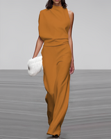 Jaqueline - Einzigartiger Schlag-Overall – Gelb/Orange