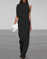 Jaqueline - Einzigartiger Schlag-Overall – Schwarz