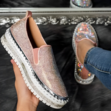 Candy Gem - Funkelnde Diamant-Loafer – Rosa
