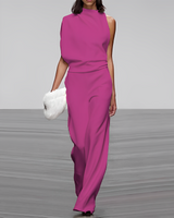 Jaqueline - Einzigartiger Schlag-Overall – Magenta