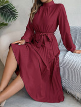 Belle – Elegantes Midikleid mit zeitloser Ausstrahlung – Weinrot