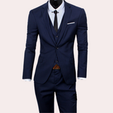 Herren-Anzug mit Schlanker Passform | dreiteiliges Set – Marine