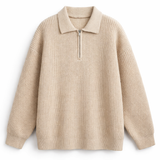 Ruben - Pullover mit Quarter-Zip – Beige