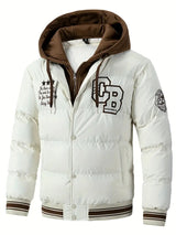 Lässige herrenjacke mit kapuze - niklas – Weiß