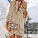 Bella | Minikleid im Boho Stil – Khaki