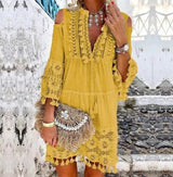 Bella | Minikleid im Boho Stil – Gelb